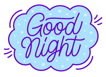 lettering sticker good night dots text PNG, SVG