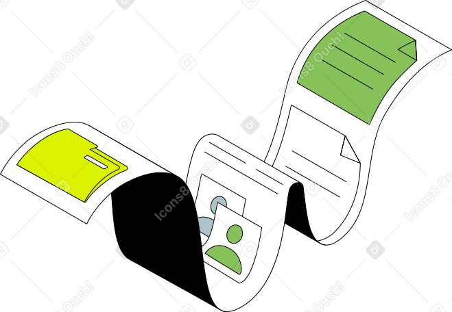 sheet with files Illustration in PNG, SVG