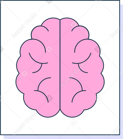 banner with brain Illustration in PNG, SVG