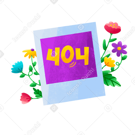 Foto polaroid que muestra el error 404 PNG, SVG
