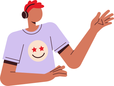 guy with headphones PNG, SVG