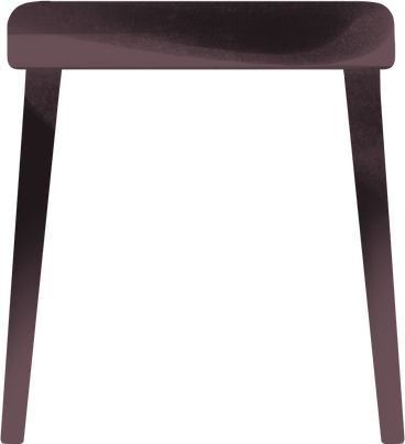chair without backrest brown PNG, SVG