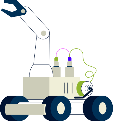 Roboterarm auf rädern PNG, SVG