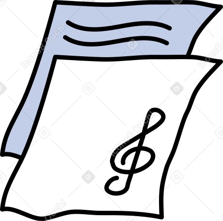 sheets with notes PNG, SVG