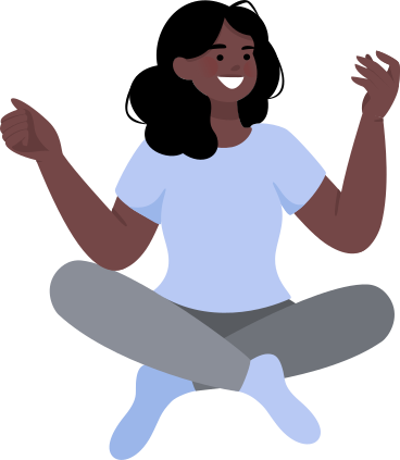 girl in lotus position PNG, SVG