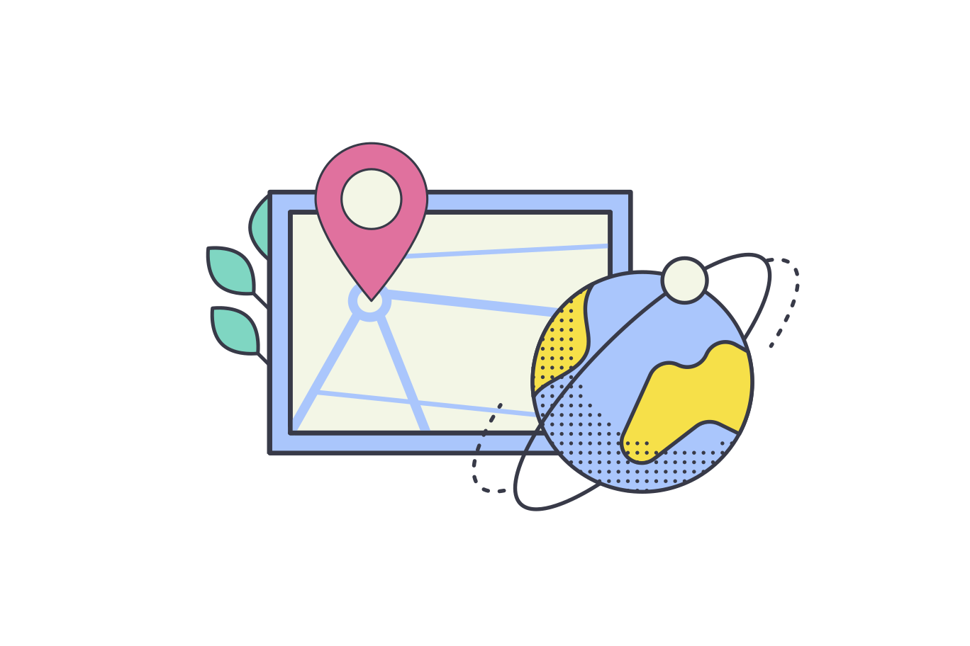 Delivery map  Illustration in PNG, SVG
