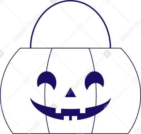 empty pumpkin basket PNG, SVG