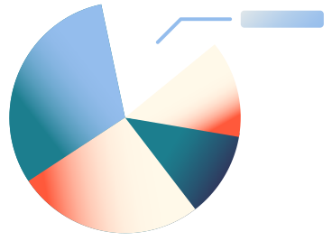 Pie chart with comment animated illustration in GIF, Lottie (JSON), AE