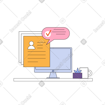 Selecting a candidate by resume PNG, SVG