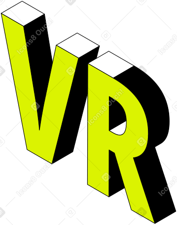 lettering vr text PNG, SVG