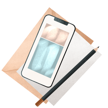 Phone with envelope and pencil PNG, SVG