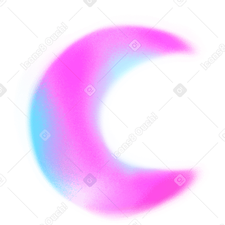 Half moon icon (Symbol png) pink