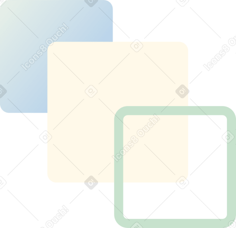 three squares for interface Illustration in PNG, SVG