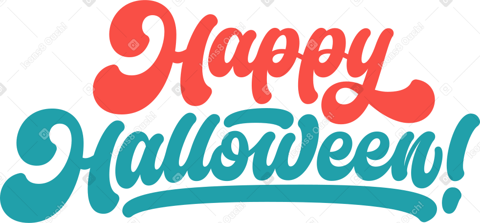lettering happy halloween text PNG, SVG