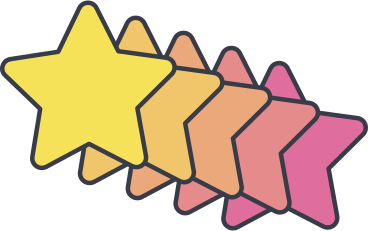 Пять звезд в PNG, SVG