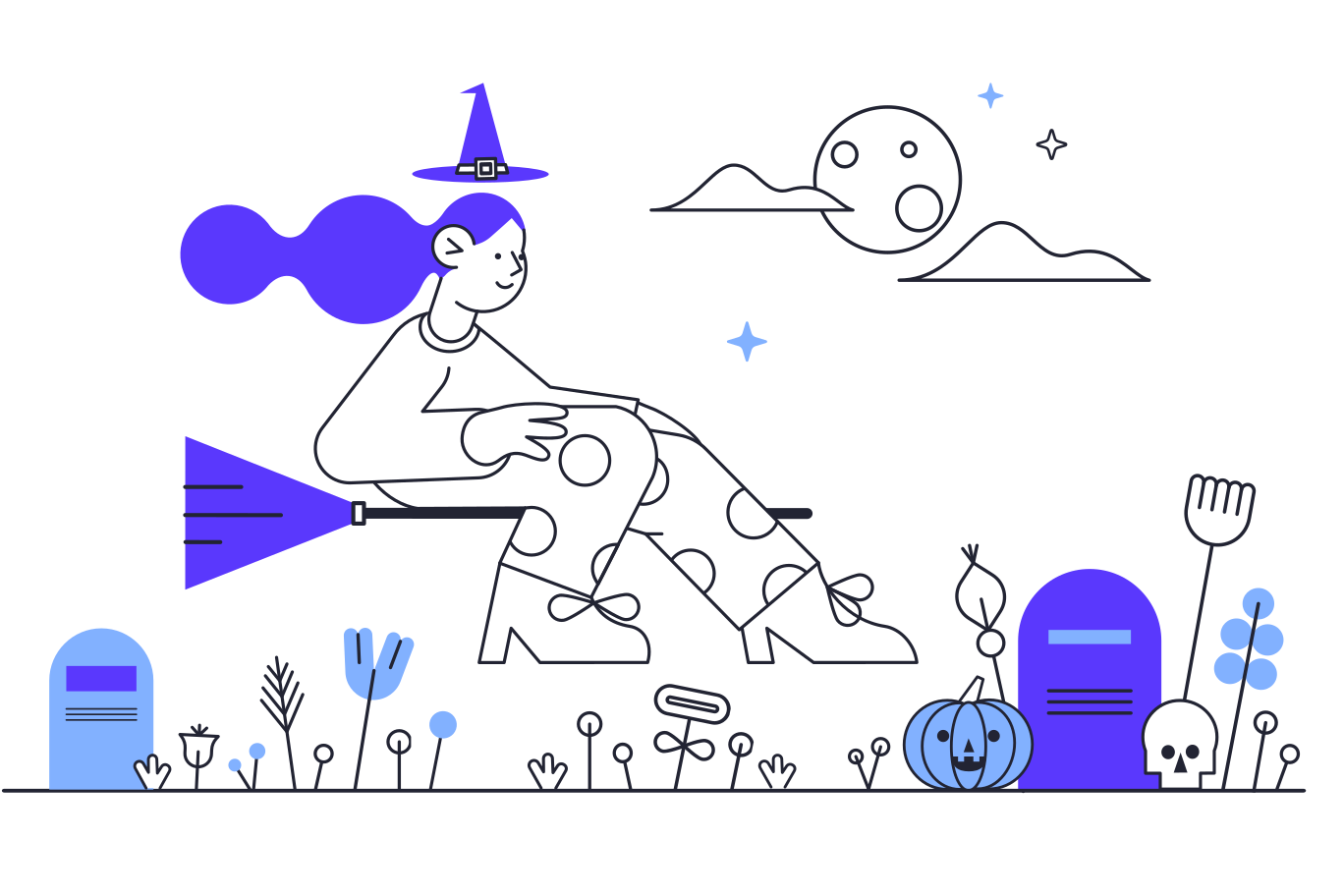 Halloween time Illustration in PNG, SVG