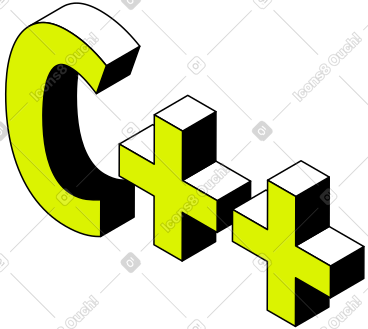 Lettering c++ text PNG, SVG