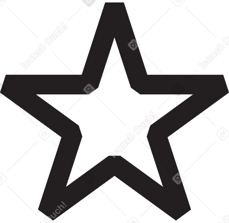 five pointed star PNG, SVG