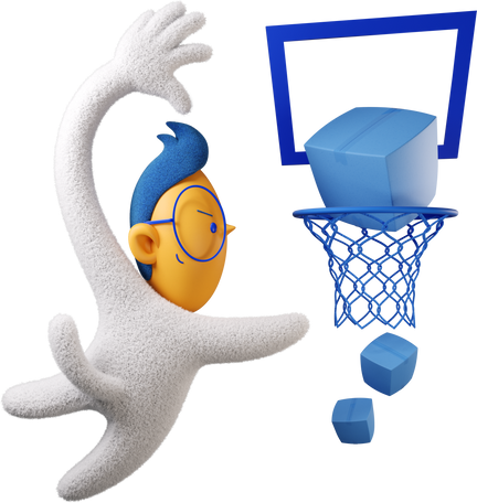 boy basketball boxes Illustration in PNG, SVG