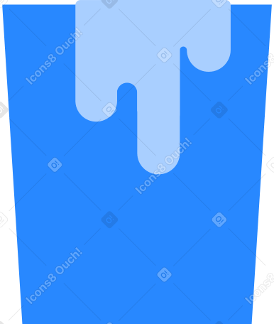 blue bucket of paint PNG, SVG