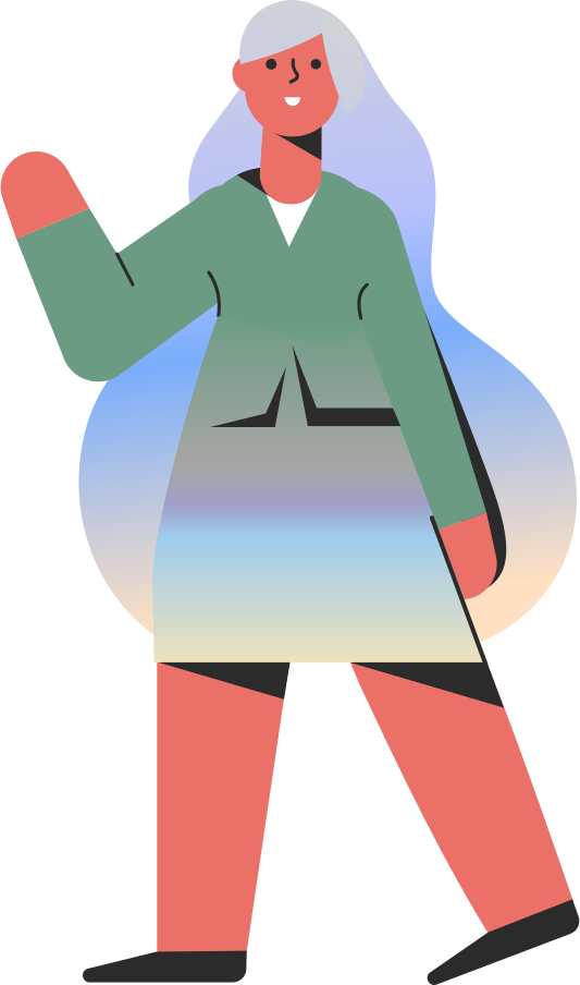woman in a suit Illustration in PNG, SVG