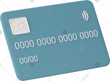 Blue credit card PNG, SVG