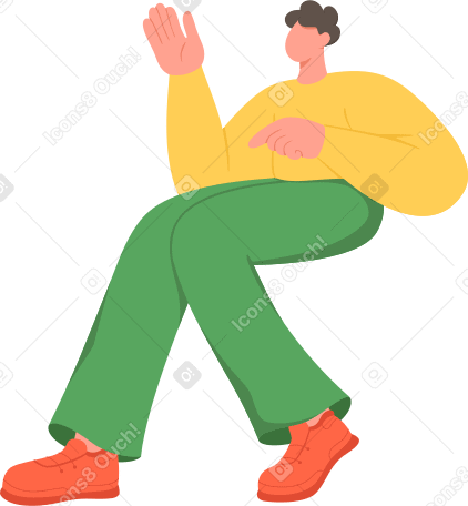 homme assis PNG, SVG