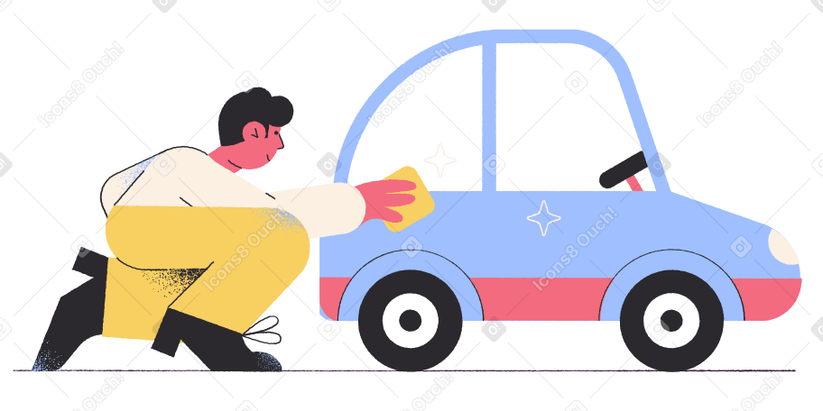 Car wash Illustration in PNG, SVG