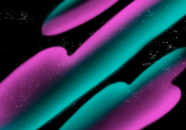 Фон звездного неба с розовыми и зелеными полупрозрачными формами в PNG, SVG