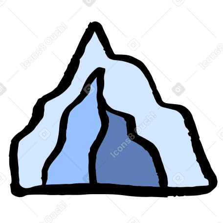 ice cliff Illustration in PNG, SVG