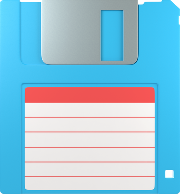 blue floppy diskette front view PNG, SVG
