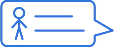 Sprechblase mit menschlichem symbol und text PNG, SVG