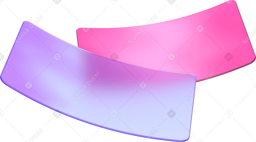 3D cards with rounded corners PNG, SVG