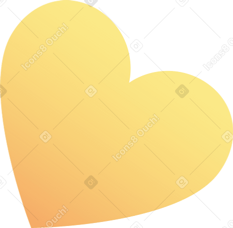 Petit coeur jaune PNG, SVG