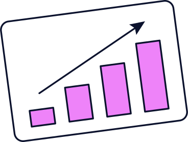 Rectangle with growing graph PNG, SVG