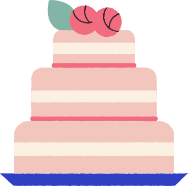 festive three-tiered cake PNG, SVG