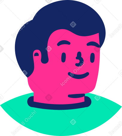 man face Illustration in PNG, SVG