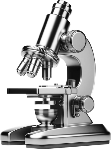 Microscópio cromado PNG, SVG