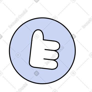 Round thumbs up icon动态插图，格式有GIF、Lottie (JSON)、AE