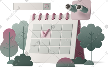 Calendar and search tools PNG, SVG