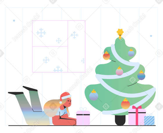 Christmas is coming Illustration in PNG, SVG