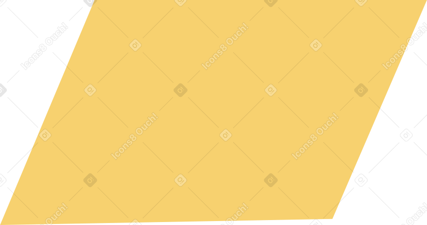 yellow parallelogram PNG、SVG