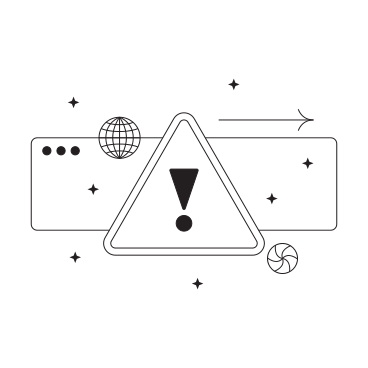 Attention sign in the web browser PNG, SVG