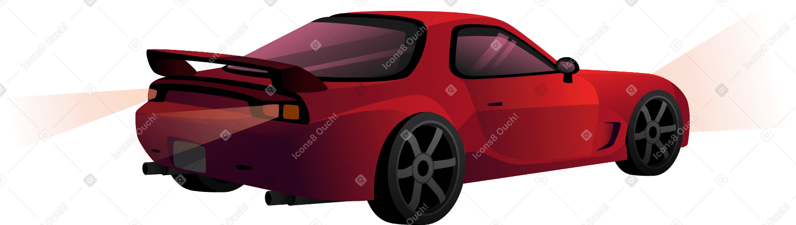 car with light Illustration in PNG, SVG
