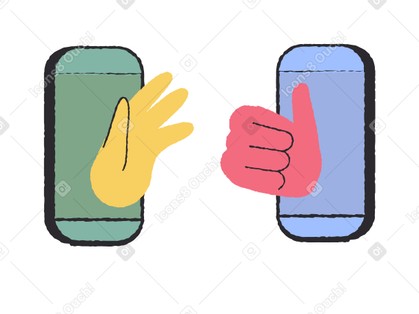 Communicate by phone PNG, SVG