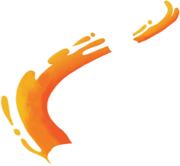 オレンジのグラデーションスプラッシュ PNG、SVG