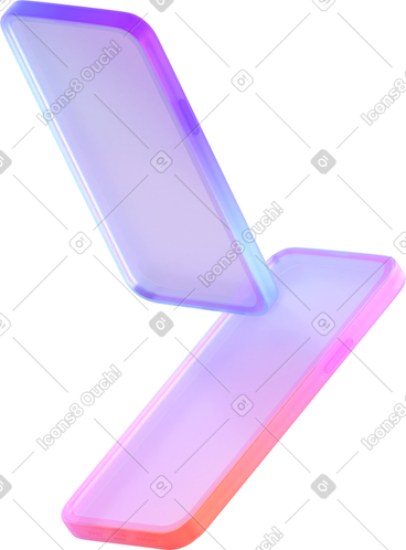 Two gradient smartphones PNG, SVG