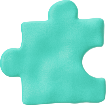 Green blue puzzle piece PNG, SVG