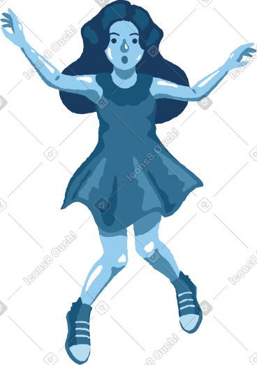 Girl jumping PNG, SVG