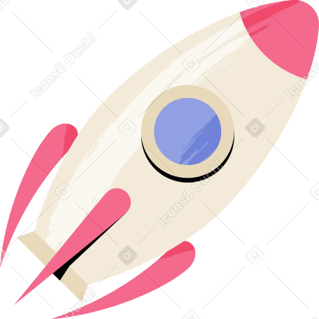 Анимированная иллюстрация ракета в GIF, Lottie (JSON), AE